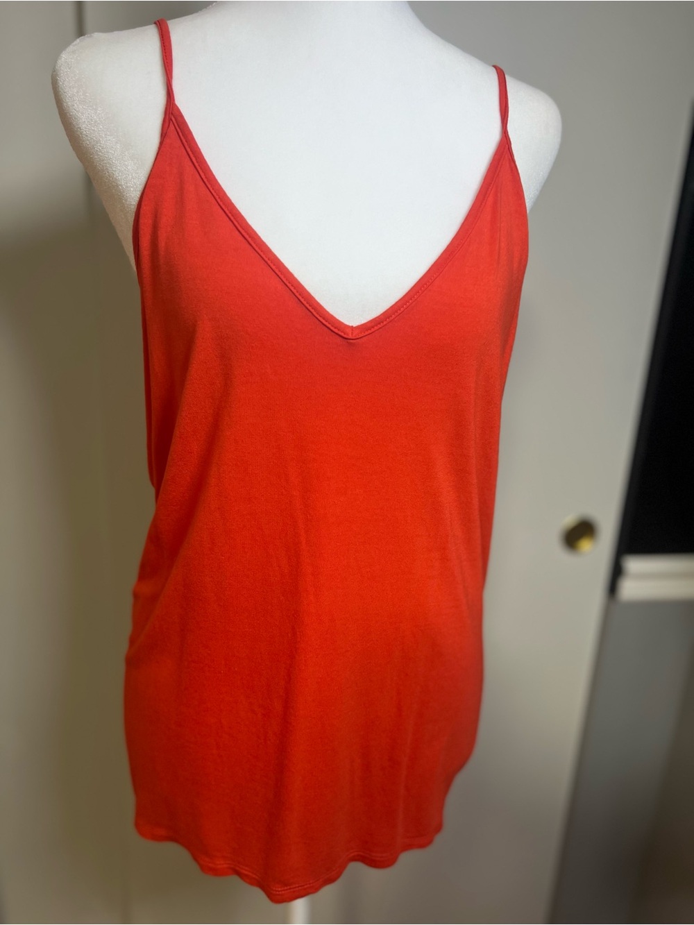 Old Navy Orange V-Neck Spaghetti Strap Camisole